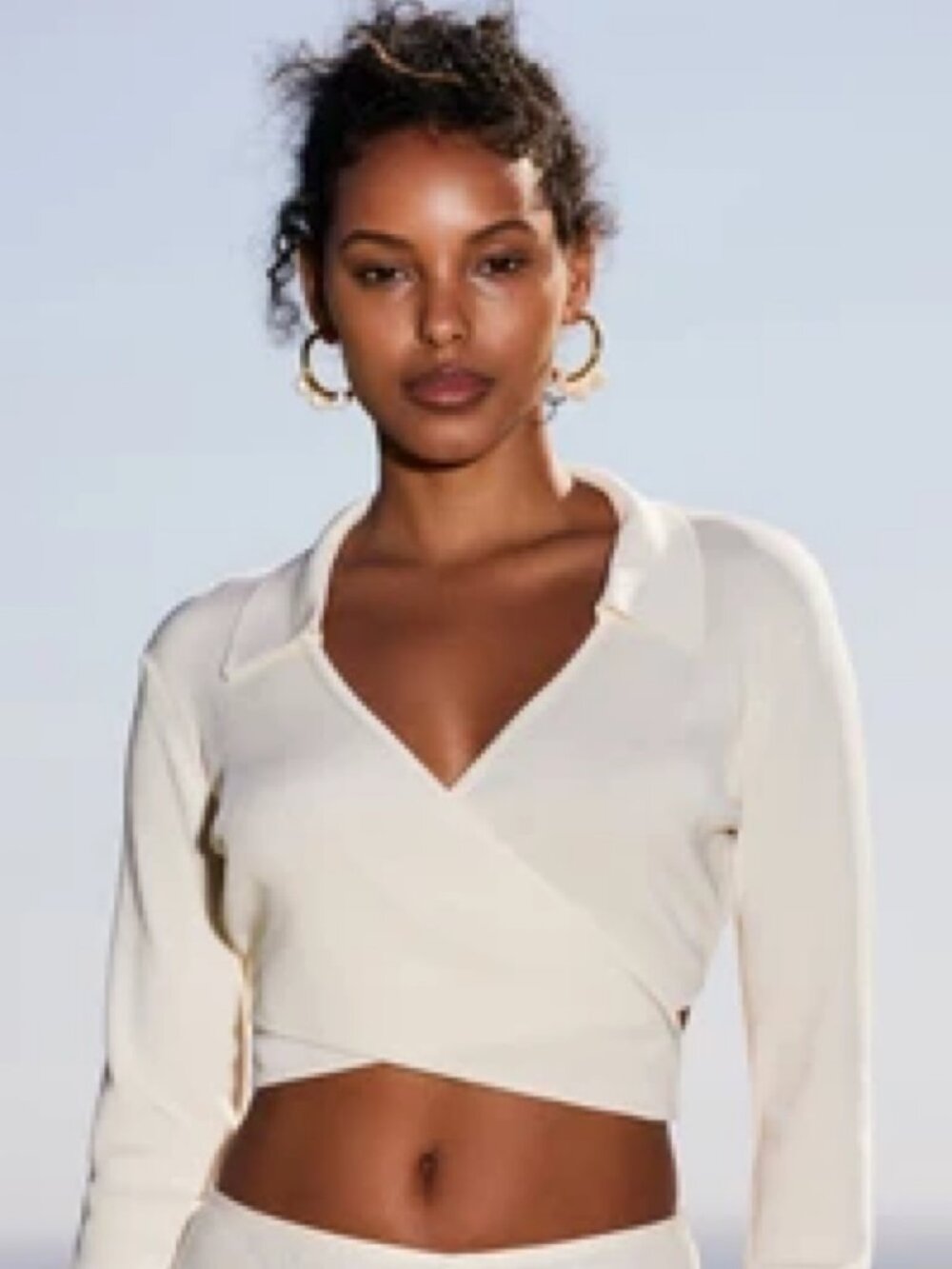 Cult Gaia Tory Knit Top, Off White, Wrap